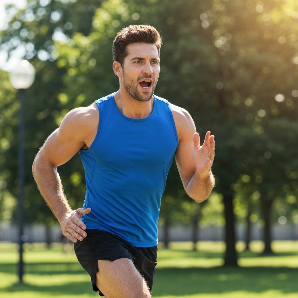 Man exercising and staying active